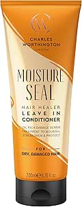 Charles Worthington Moisture Seal Hair Healer Leave-In Conditioner, Dry and Frizzy Hair, No Rinsing Treatment for Smoother Hair, 200 ml