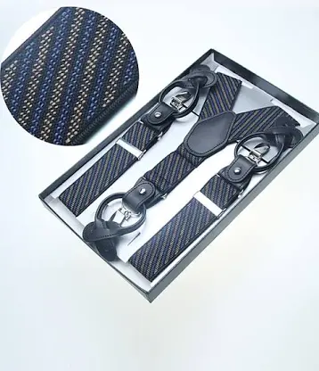 Men's Classic Striped Suspenders