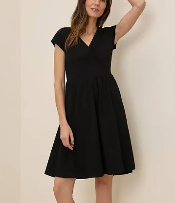 Elegant Black V-Neck Dress