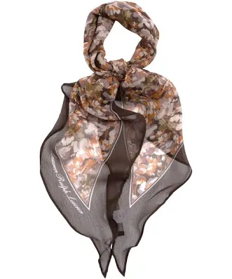 Floral chiffon scarf