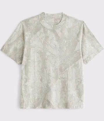 Light Beige Patterned T-Shirt