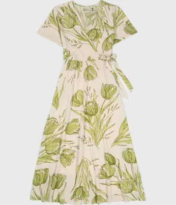 Floral Print Wrap Dress