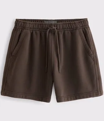 Brown Casual Drawstring Shorts