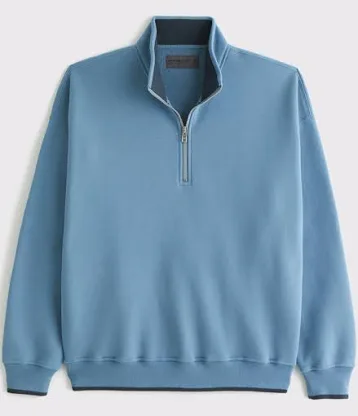 Men's Blue Quarter-Zip Sweatshirt