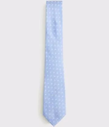 Light blue patterned men's necktie