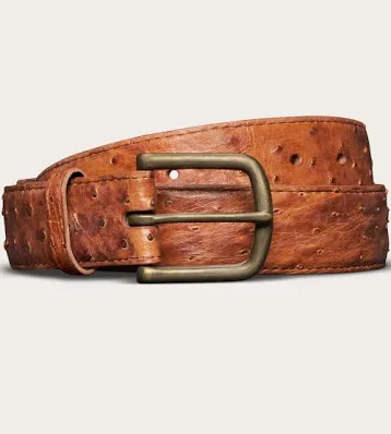 Vintage Ostrich Leather Belt