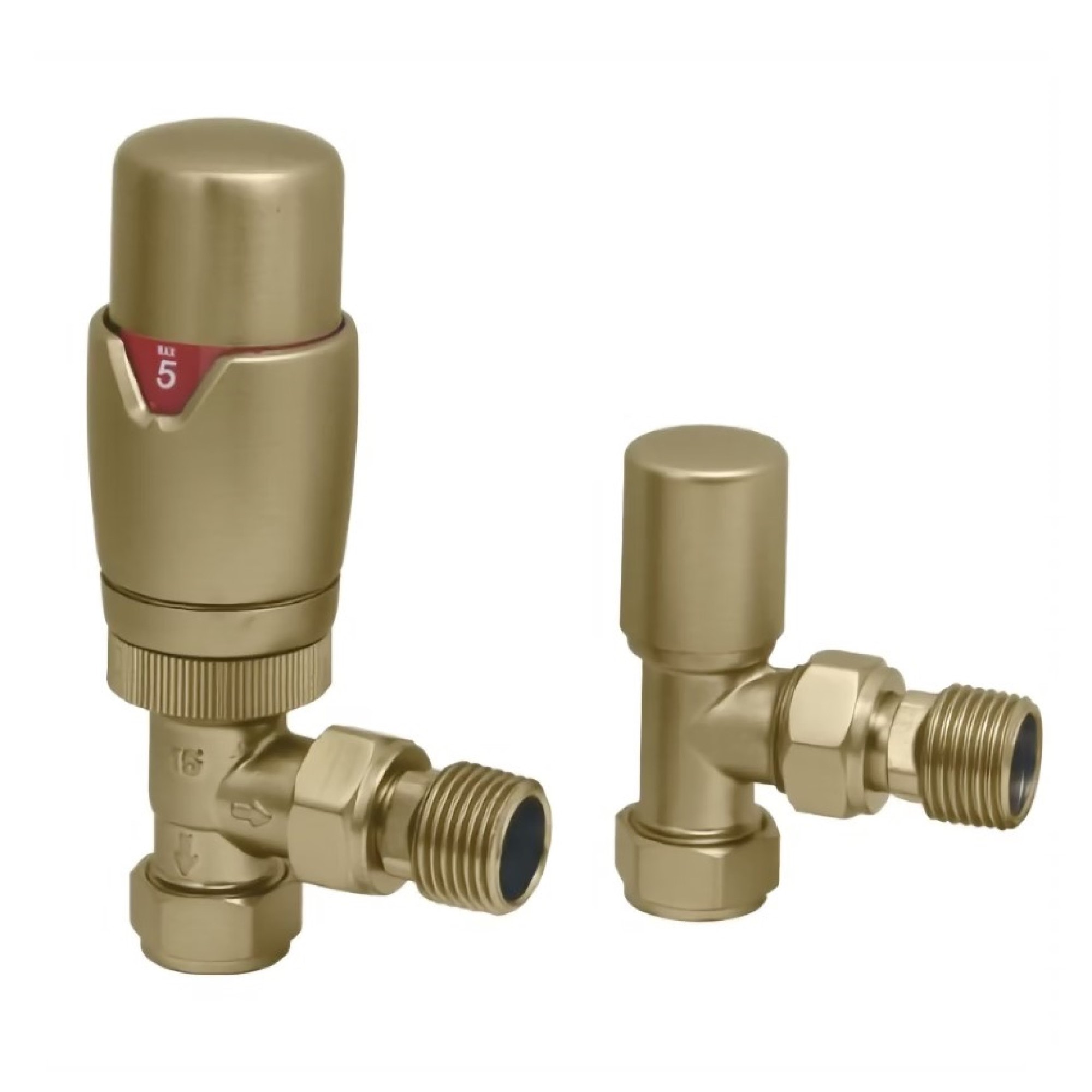 Angled TRV and lockshield Set