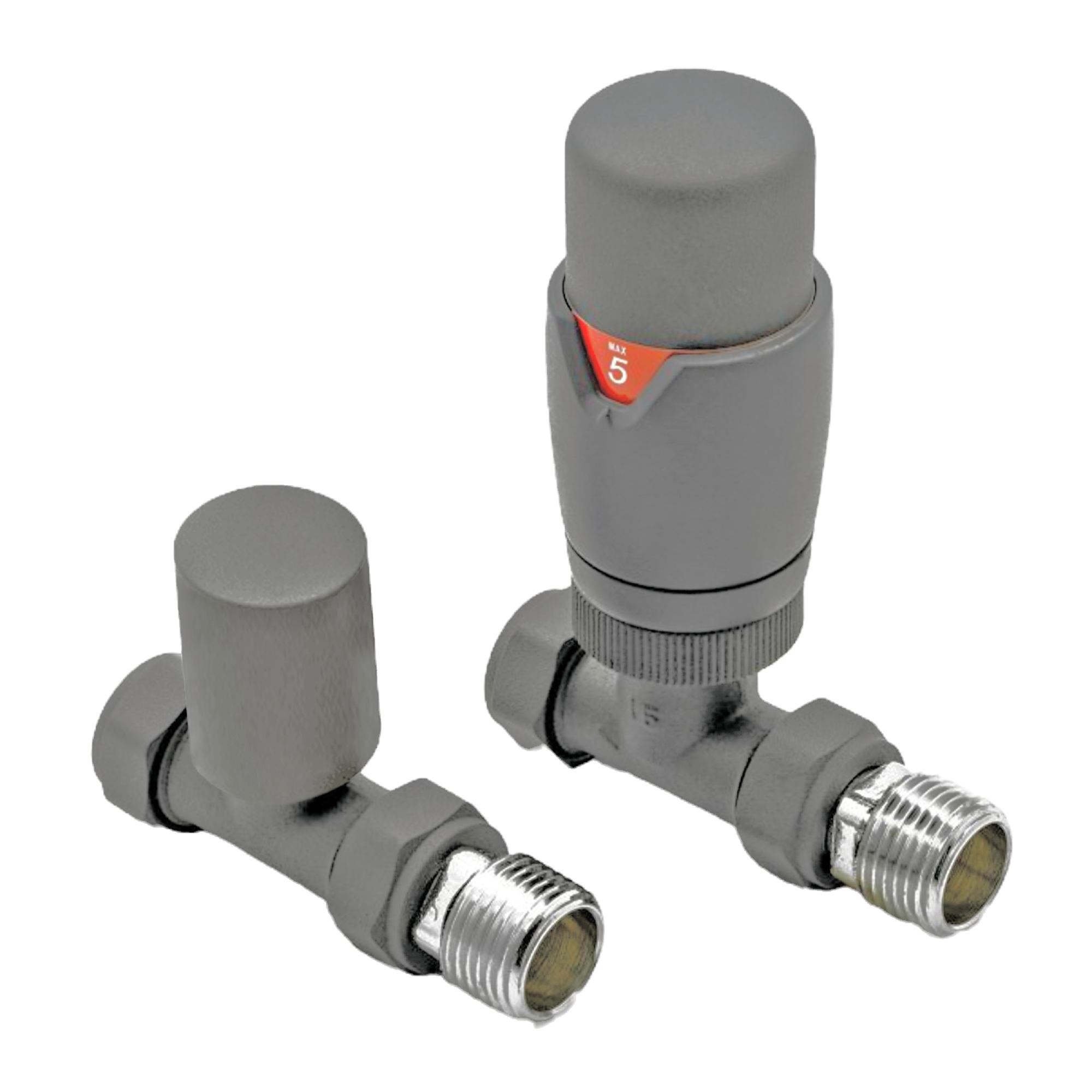 Straight TRV and lockshield Set