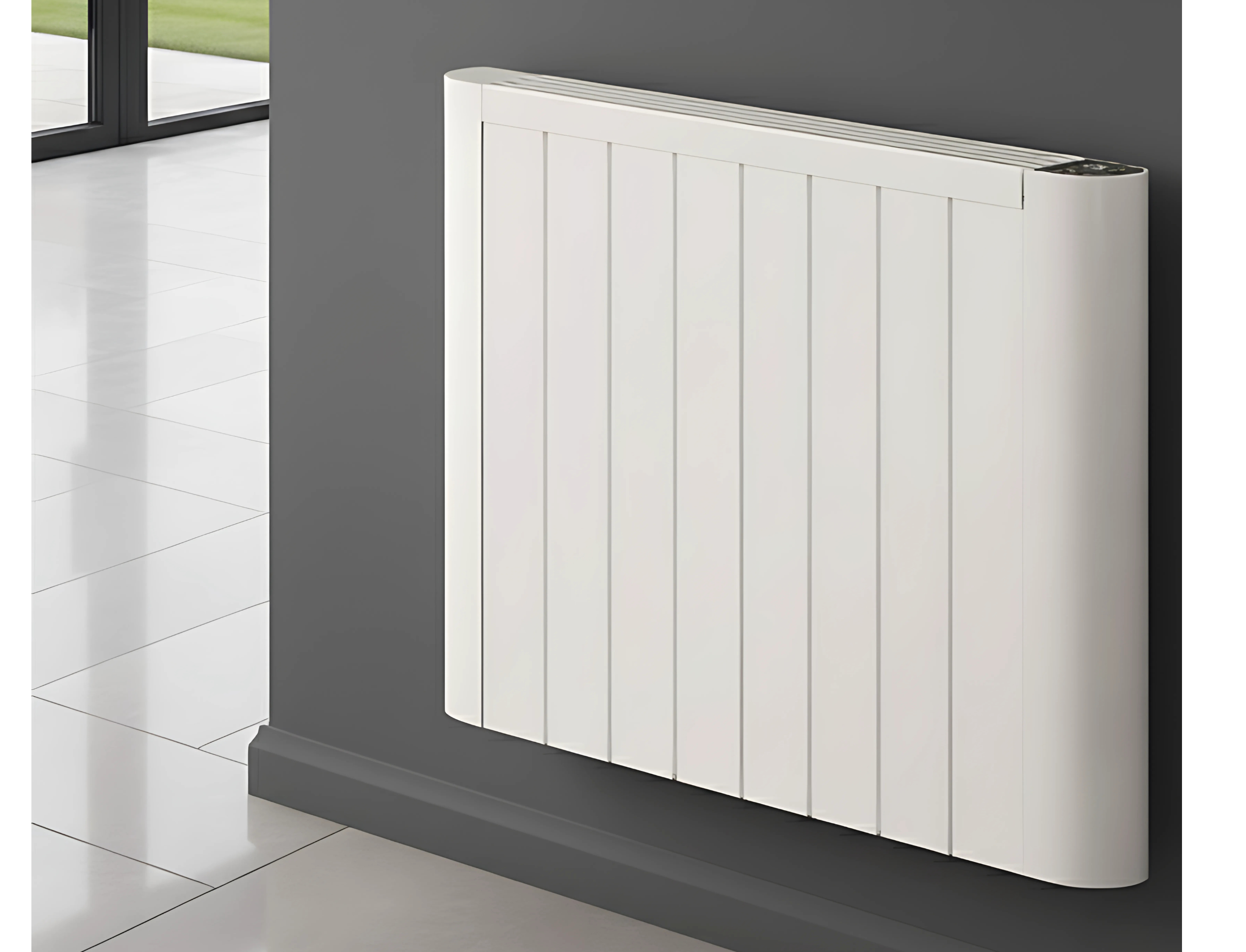 Serre White Electric Aluminium Radiator