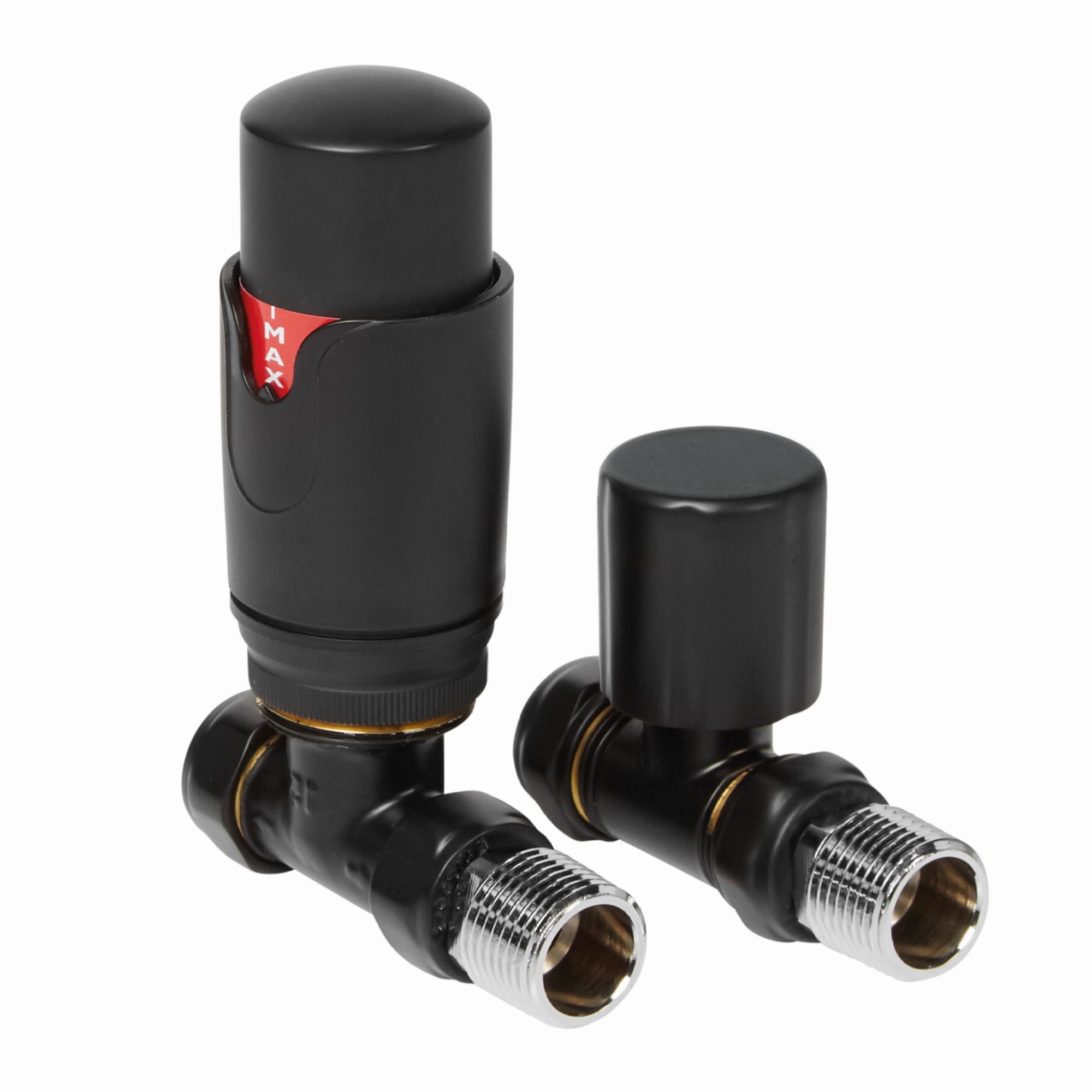Straight TRV and lockshield Set