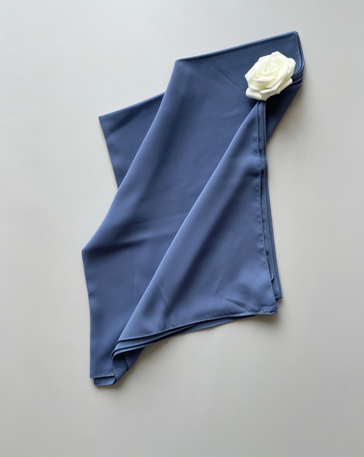 Hijab Soie de Médine - Bleu élégance