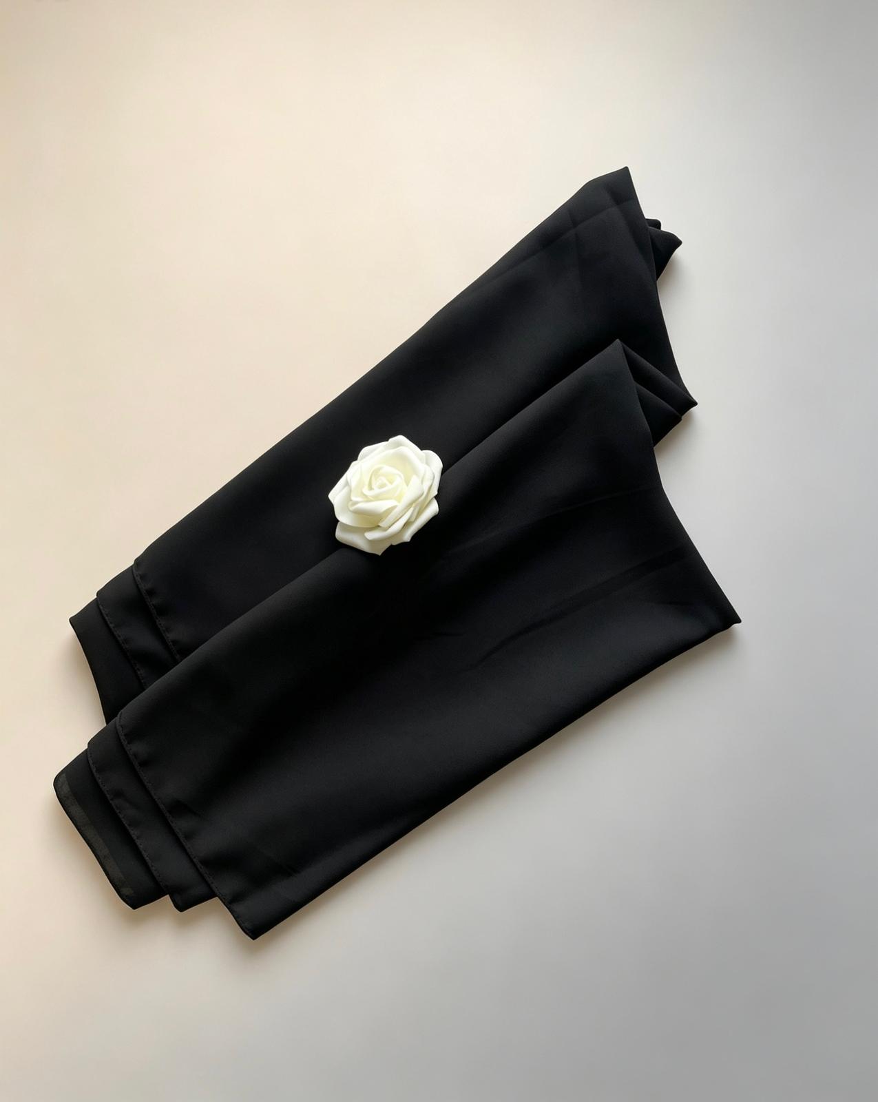Hijab Crêpe Luxe - Noir