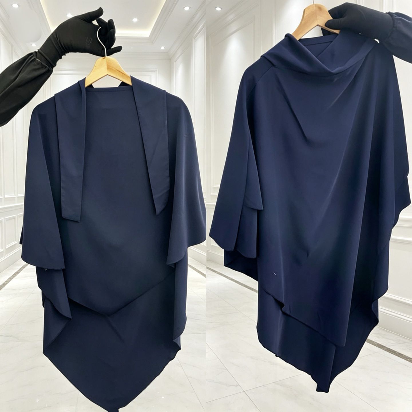Khimar 2 voiles - Soie de Médine