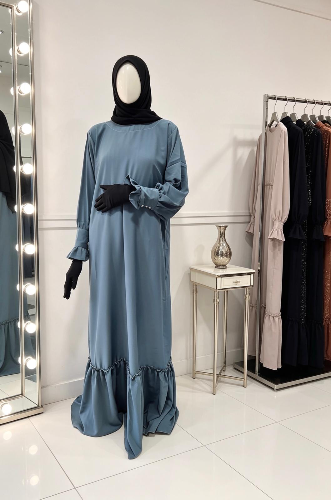 Abaya Bleu Charron