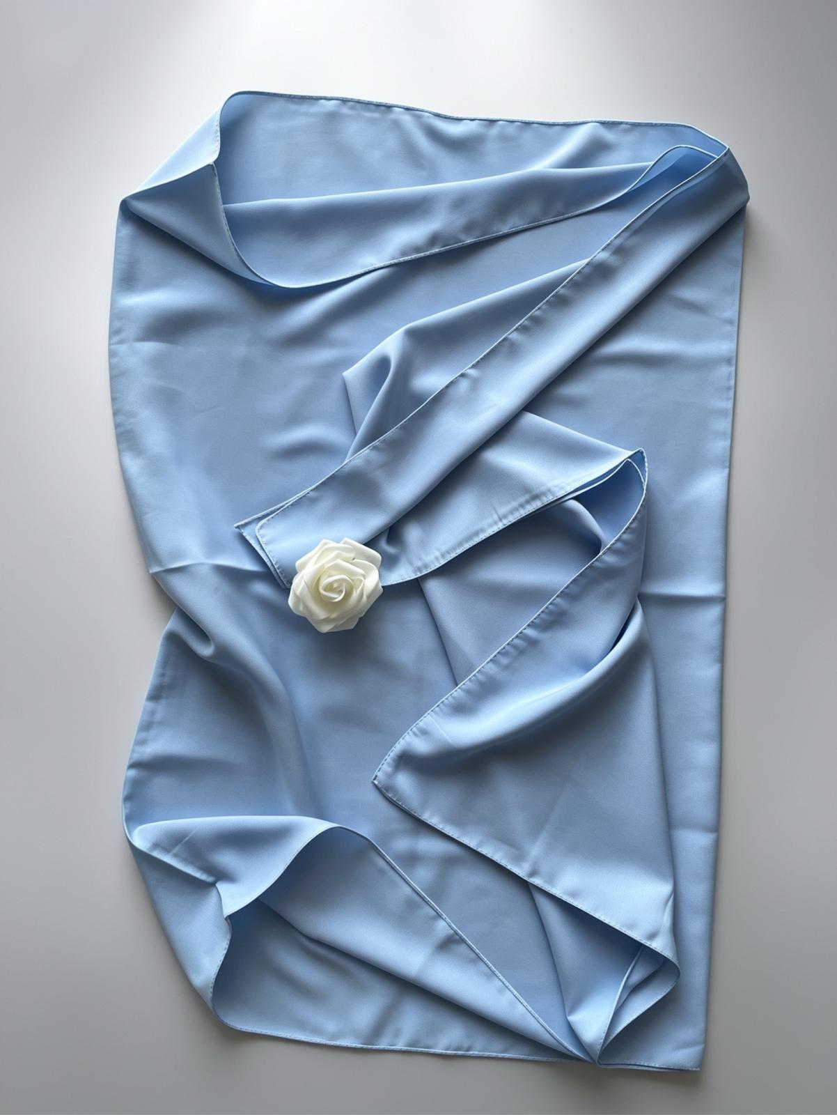 Hijab Soie de Médine - Bleu élégance
