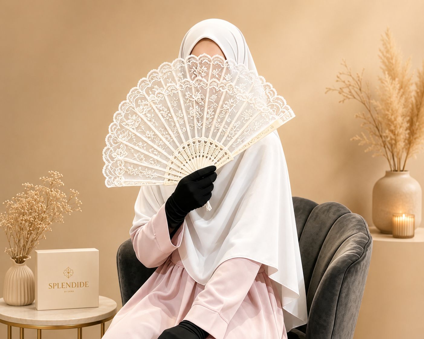 Hijab Soie de Médine - Blanc pur