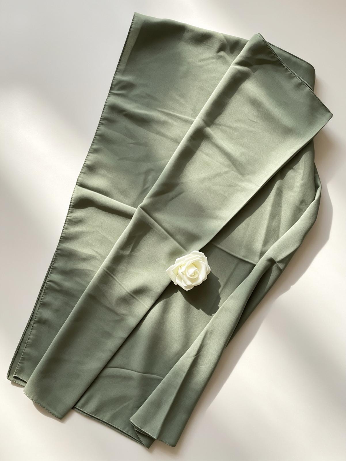 Hijab Soie de Médine - Vert Soyeux