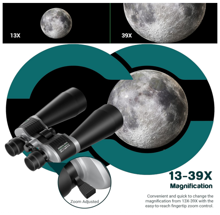 Prismáticos Astronómicos 13-39X70 – Binoculares Profesionales de Largo Alcance
