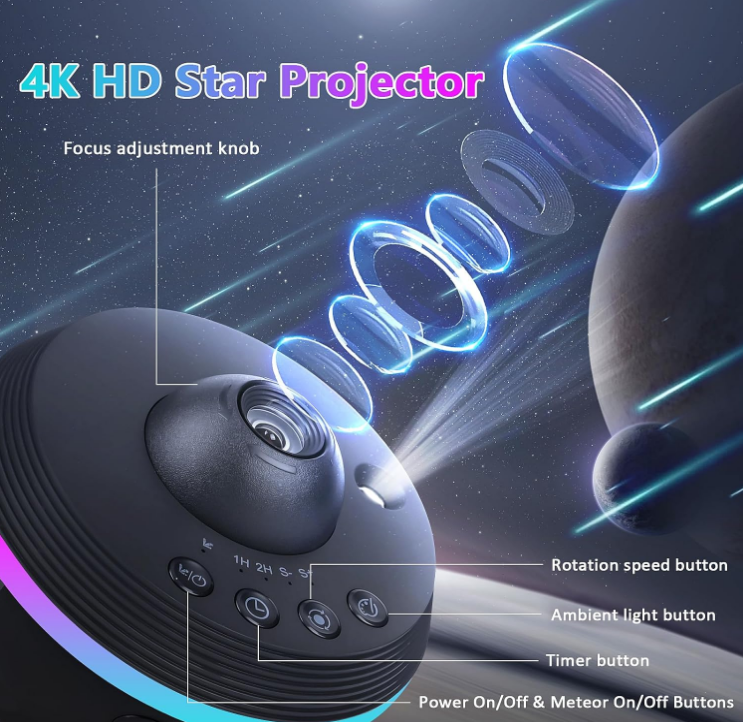 Proyector de Cielo Estrellado – Planetario LED 13 en 1