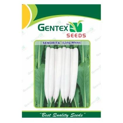 Senorita (Long White) Radish Seeds