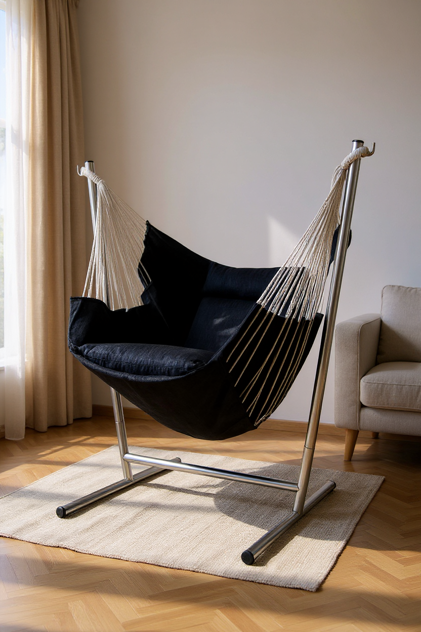Denim Hammock Chair