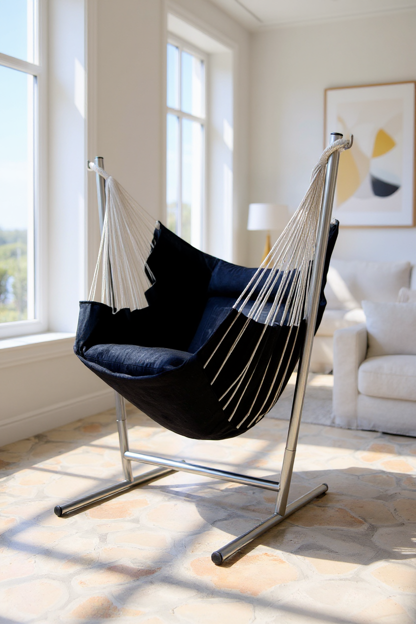 Denim Hammock Chair