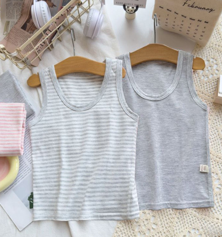 Children's Cotton Sleeveless Tank Tops/ Singlet Pack of 2