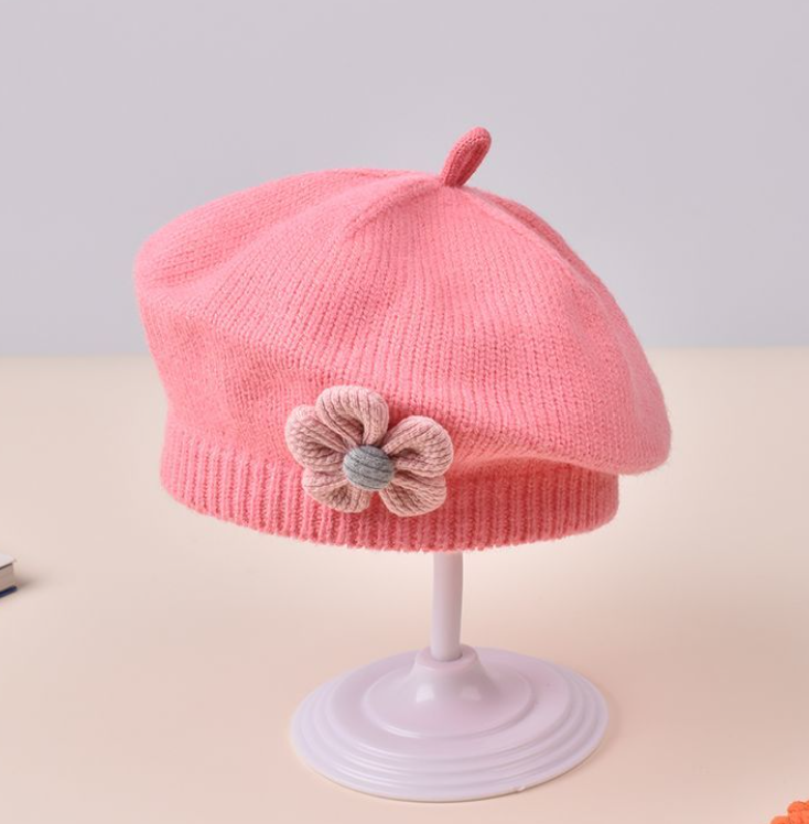 Pink Knitted Beret