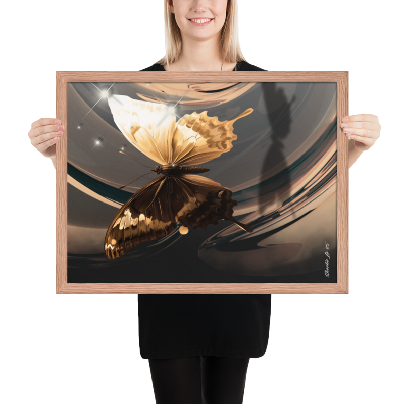 Framed photo paper poster
