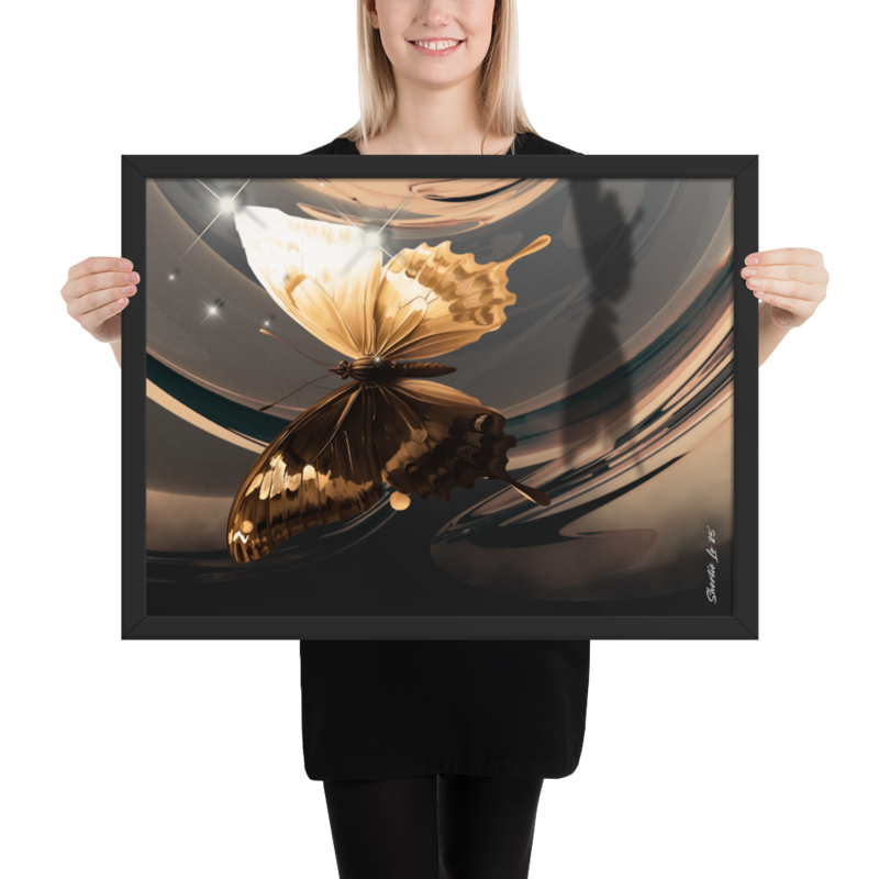 Framed photo paper poster