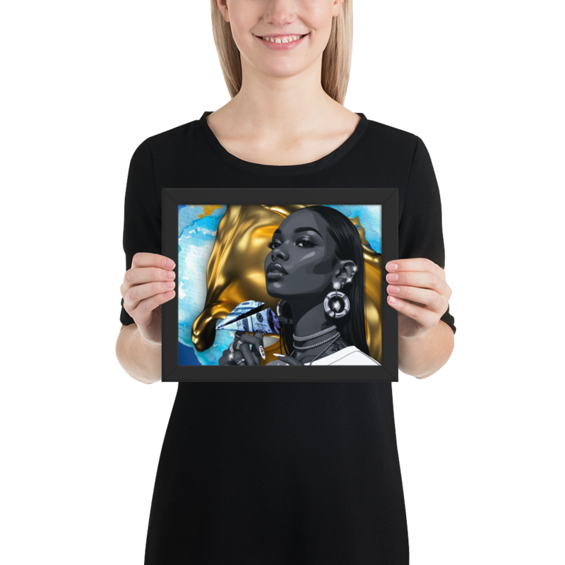 Framed photo paper poster