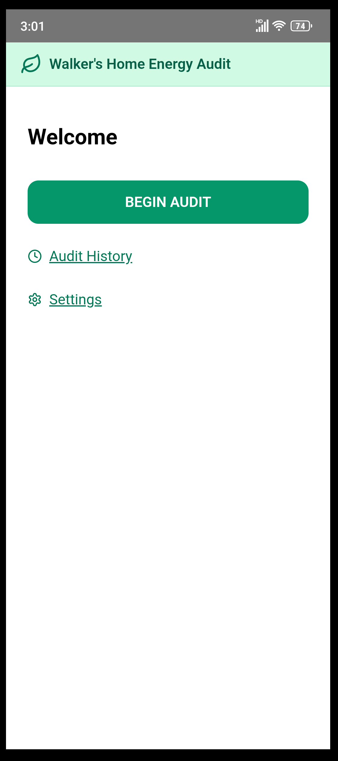 Walker’s Home Energy Audit (Android App)