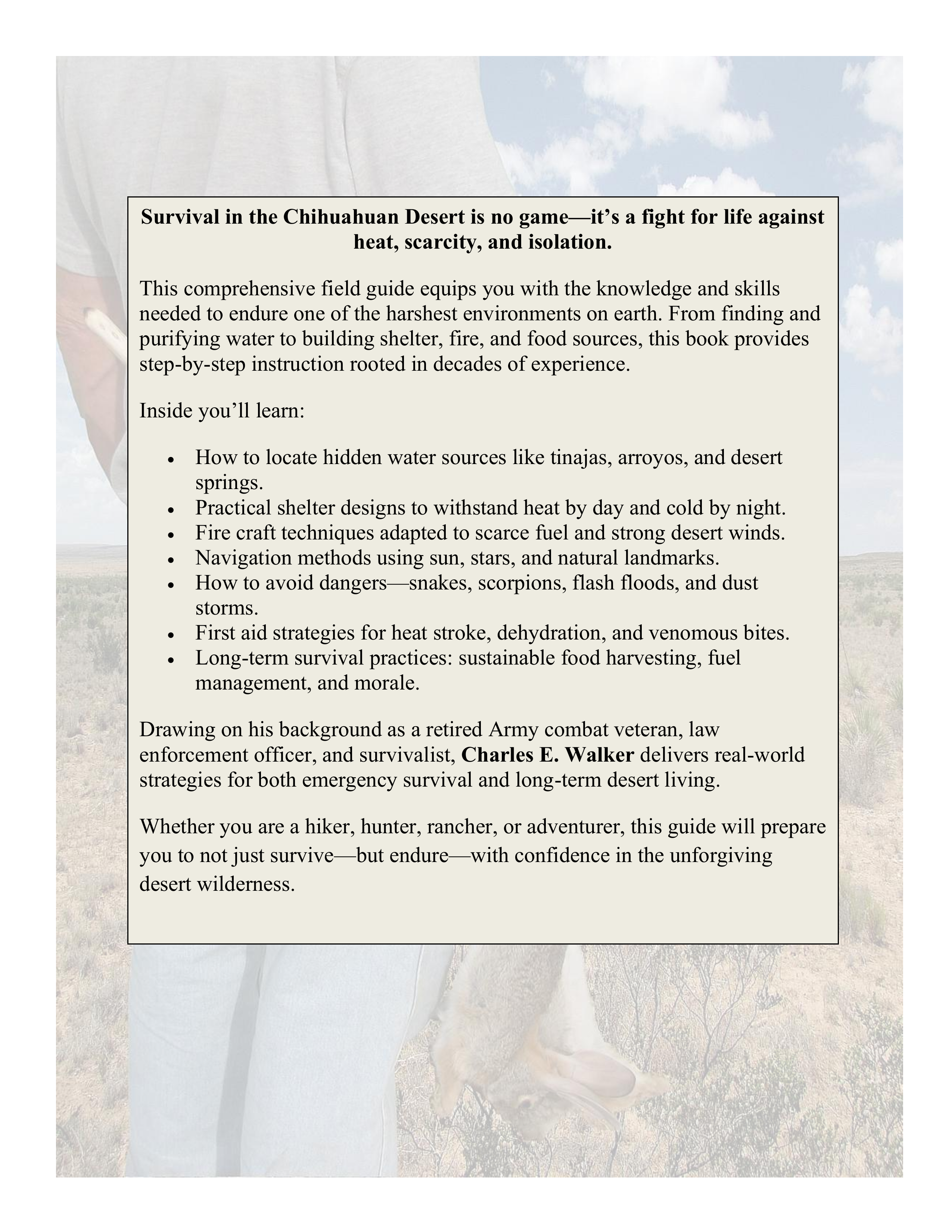 Wilderness Survival in the Chihuahuan Desert | Desert Survival Guide | Bushcraft, Prepping, Outdoor Skills eBook by Charles E. Walker