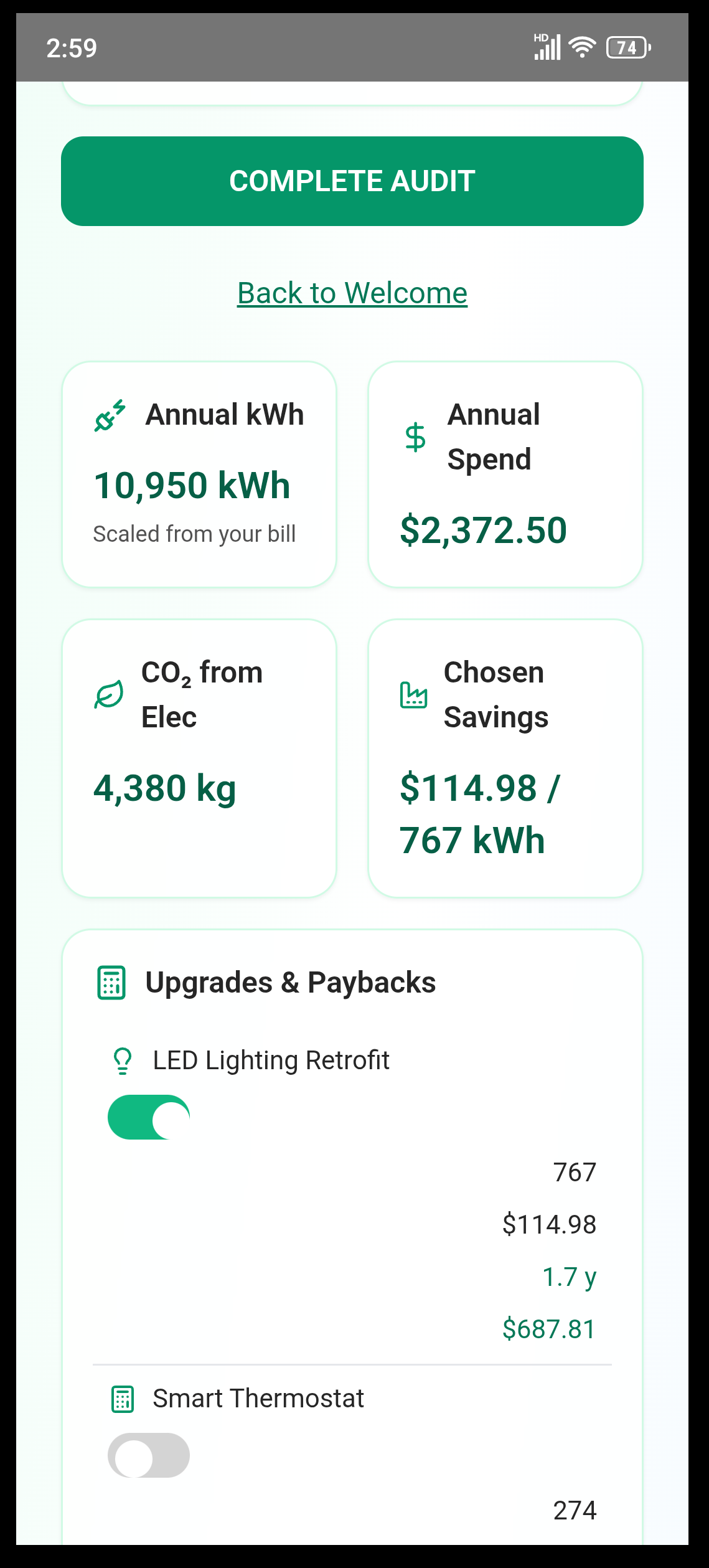Walker’s Home Energy Audit (Android App)