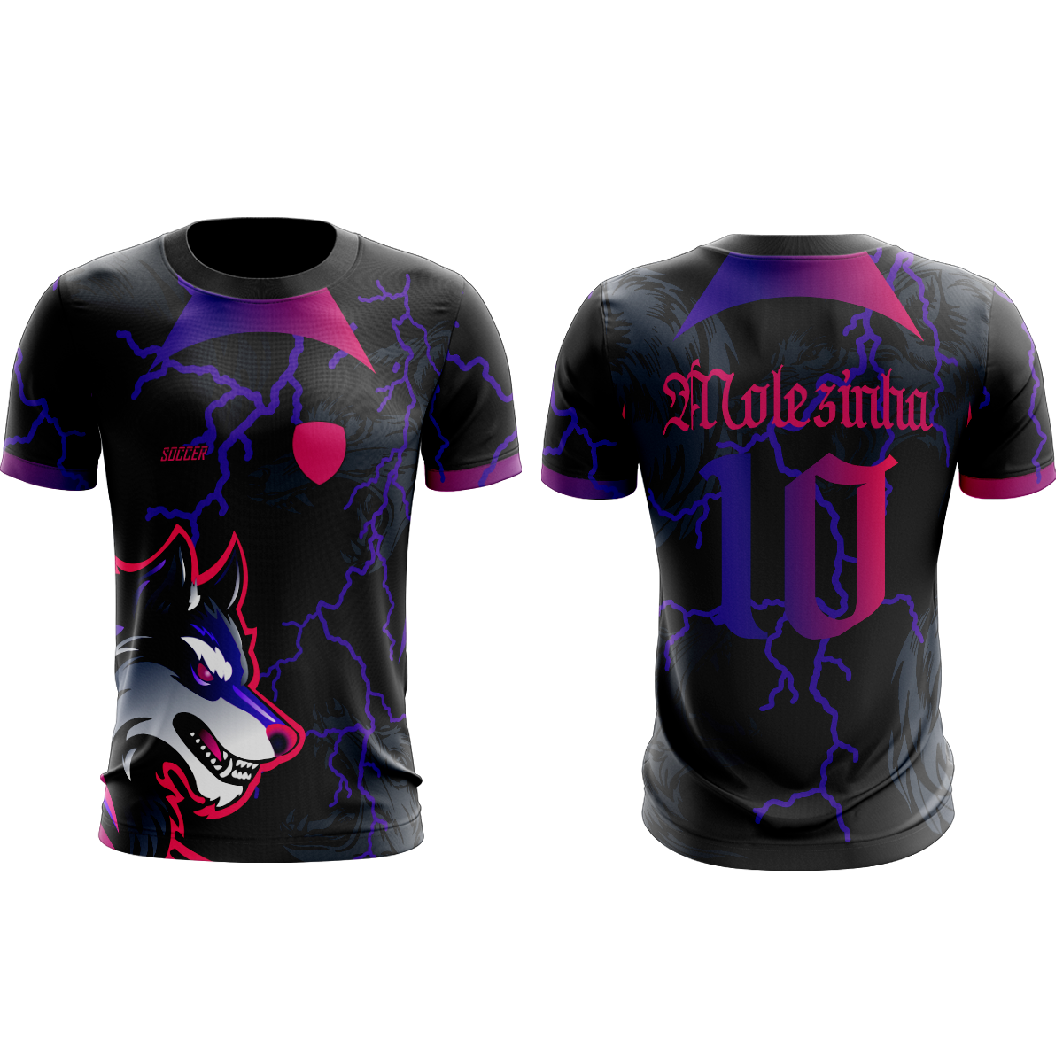 Camiseta Estampada Lobo Roxo  Interclasse 