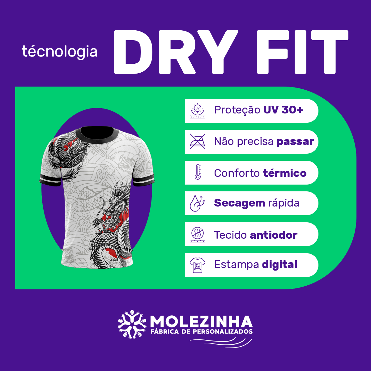 Camiseta Estampada Dragão chinês Interclasse 