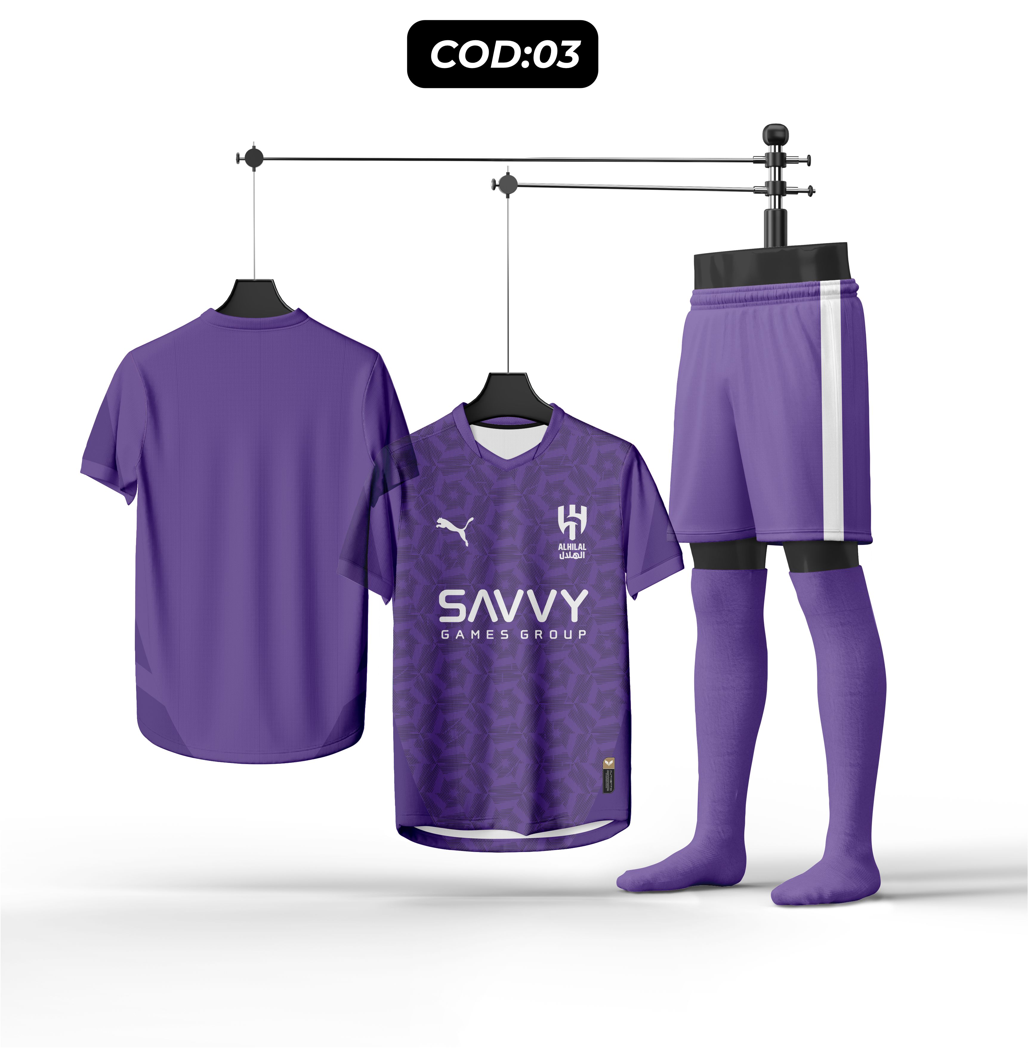 Uniforme de Futebol Roxo