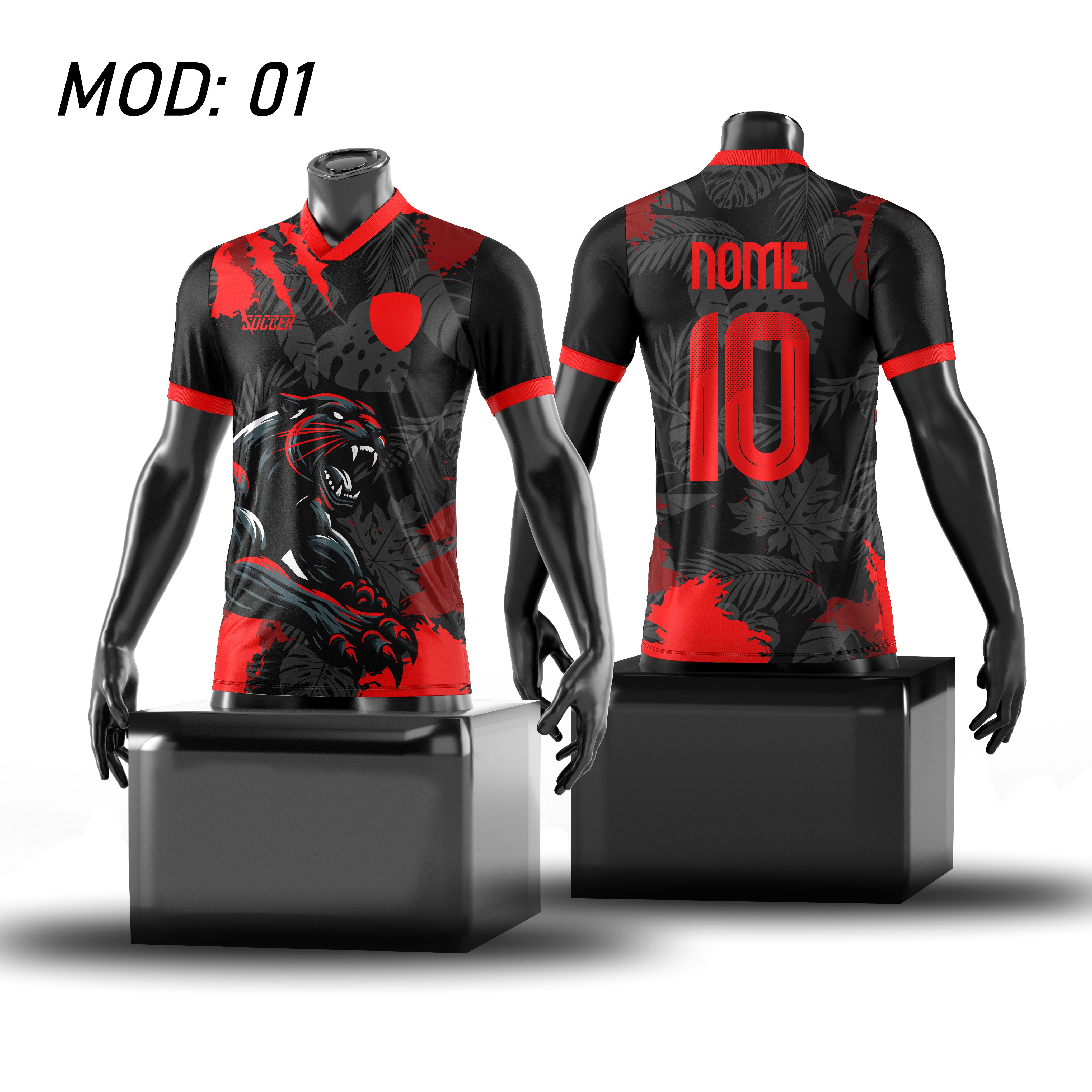 Camisa de Futebol Personalizada Panther interclasse 