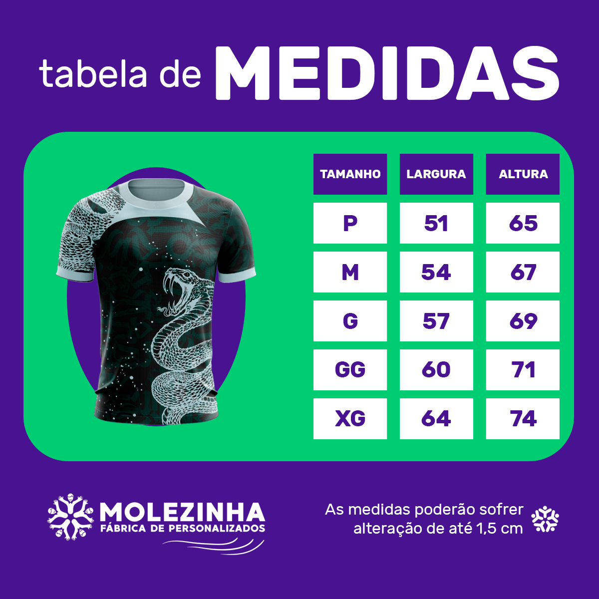 Camiseta Estampada com Cobra verde Interclasse 