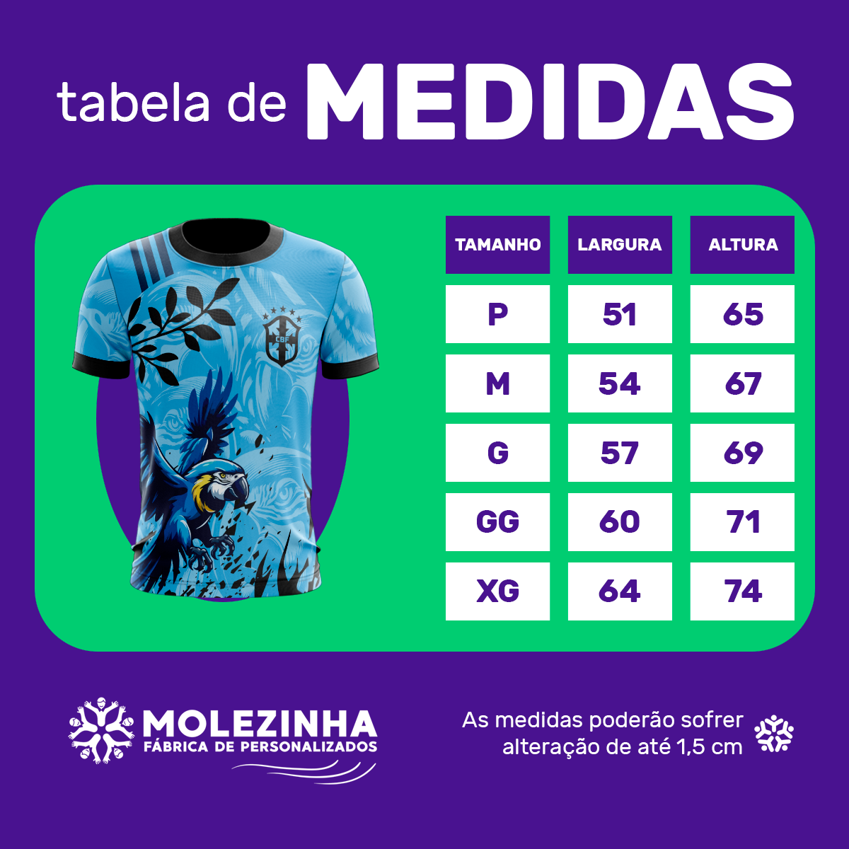 Camiseta Estampada com Arara azul Interclasse 