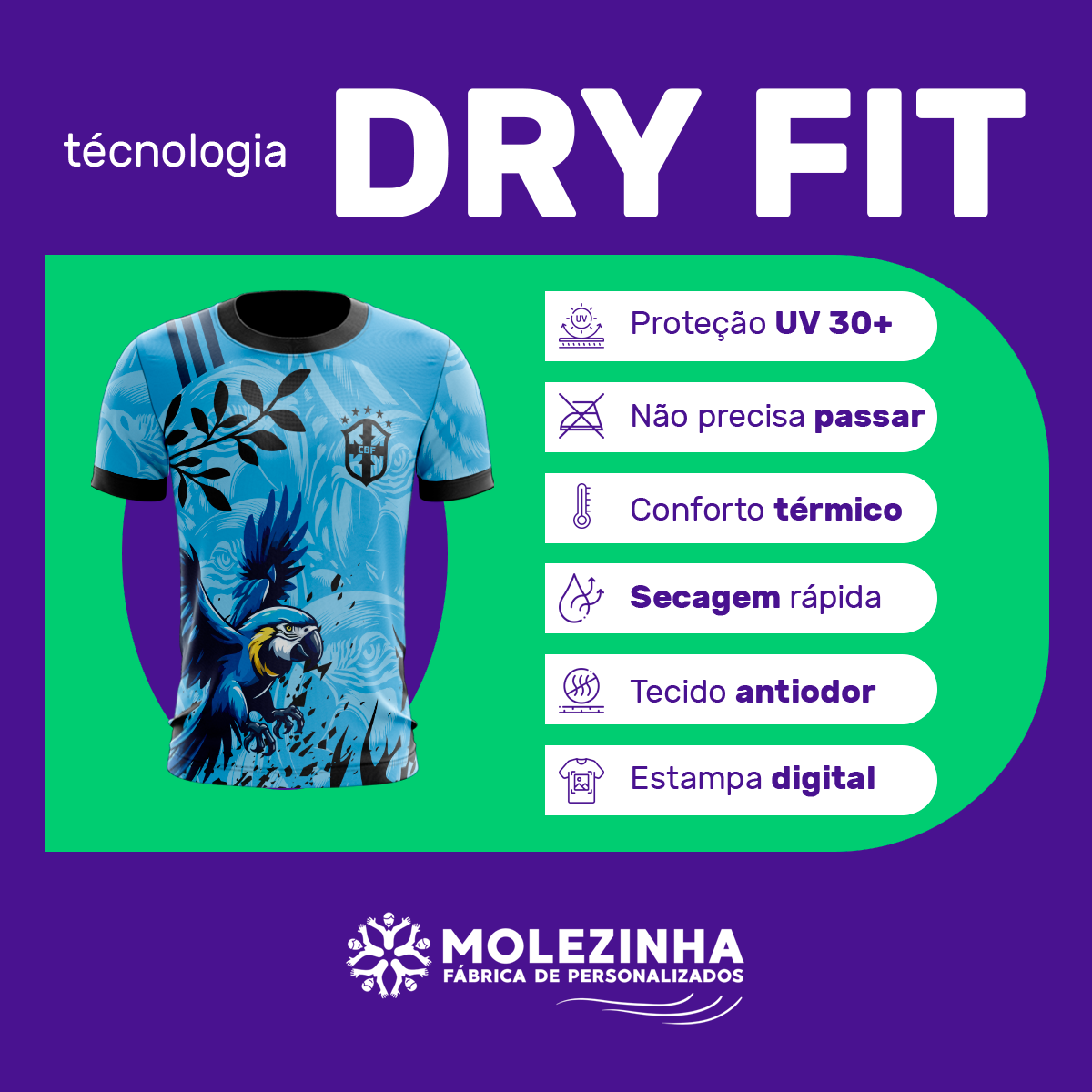 Camiseta Estampada com Arara azul Interclasse 
