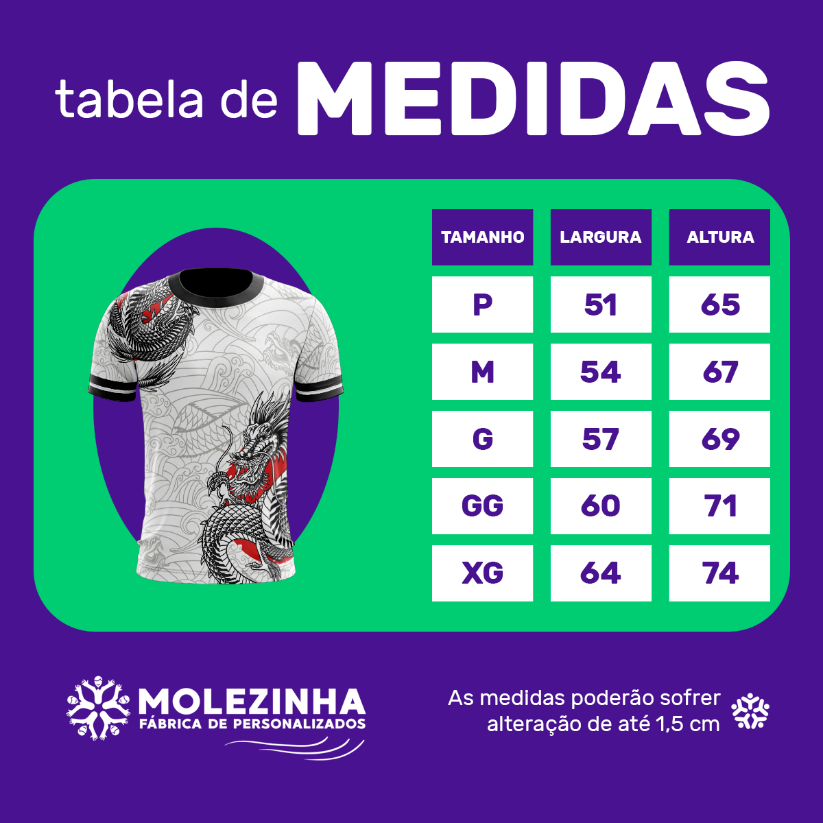 Camiseta Estampada Dragão chinês Interclasse 