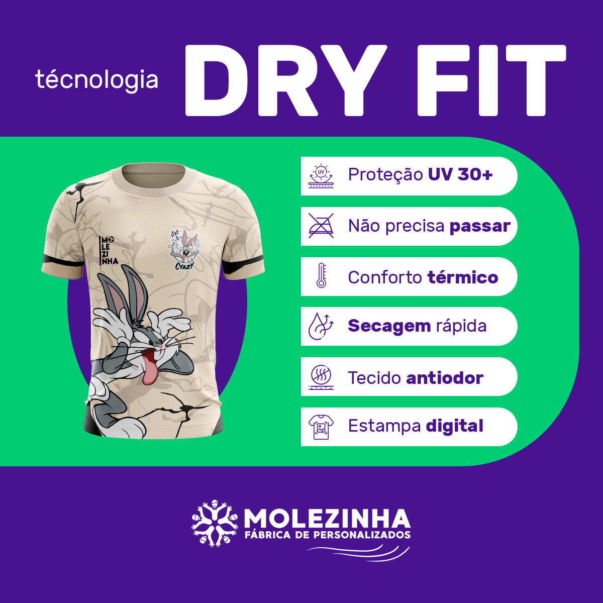 Camiseta Estampada Pernalonga  Interclasse 