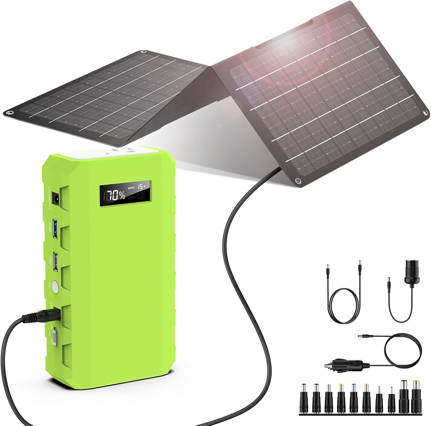 Portable Power Bank with Solar Panel