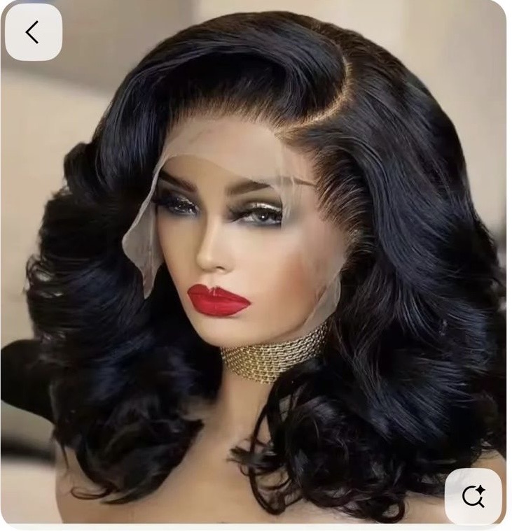 Perruque en cheveux naturels ondulés