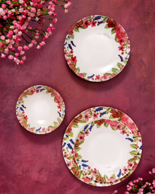 Floral Dinner Plate Set