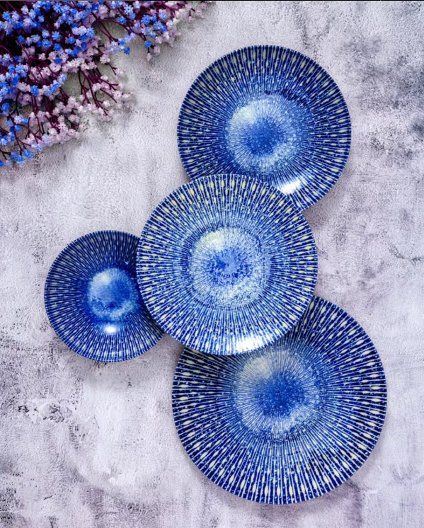 Set of Blue Decorative Plates