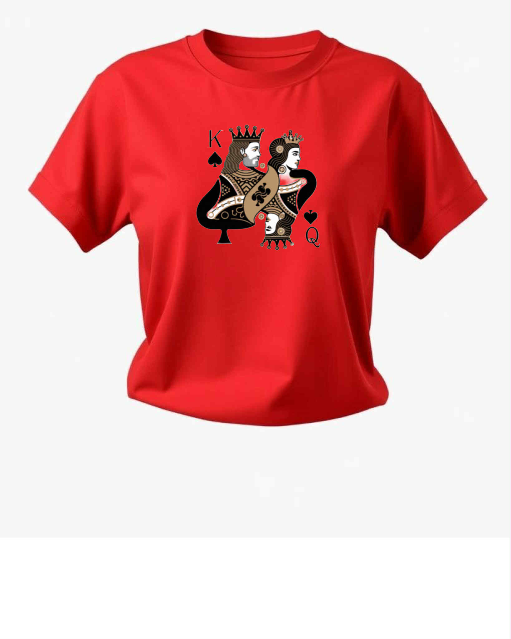 Red Playing Card Graphic T-Shirt UNISEX