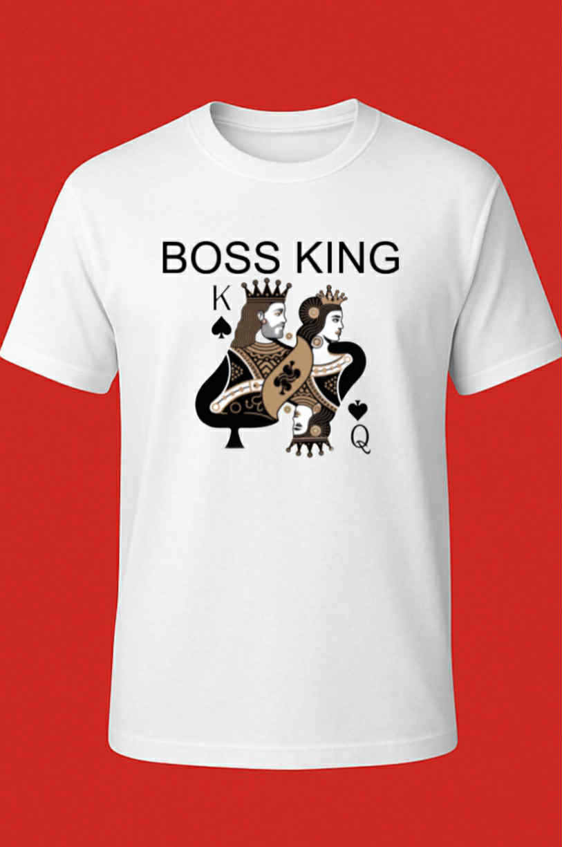 Boss King Playing Cards T-Shirt for MEN