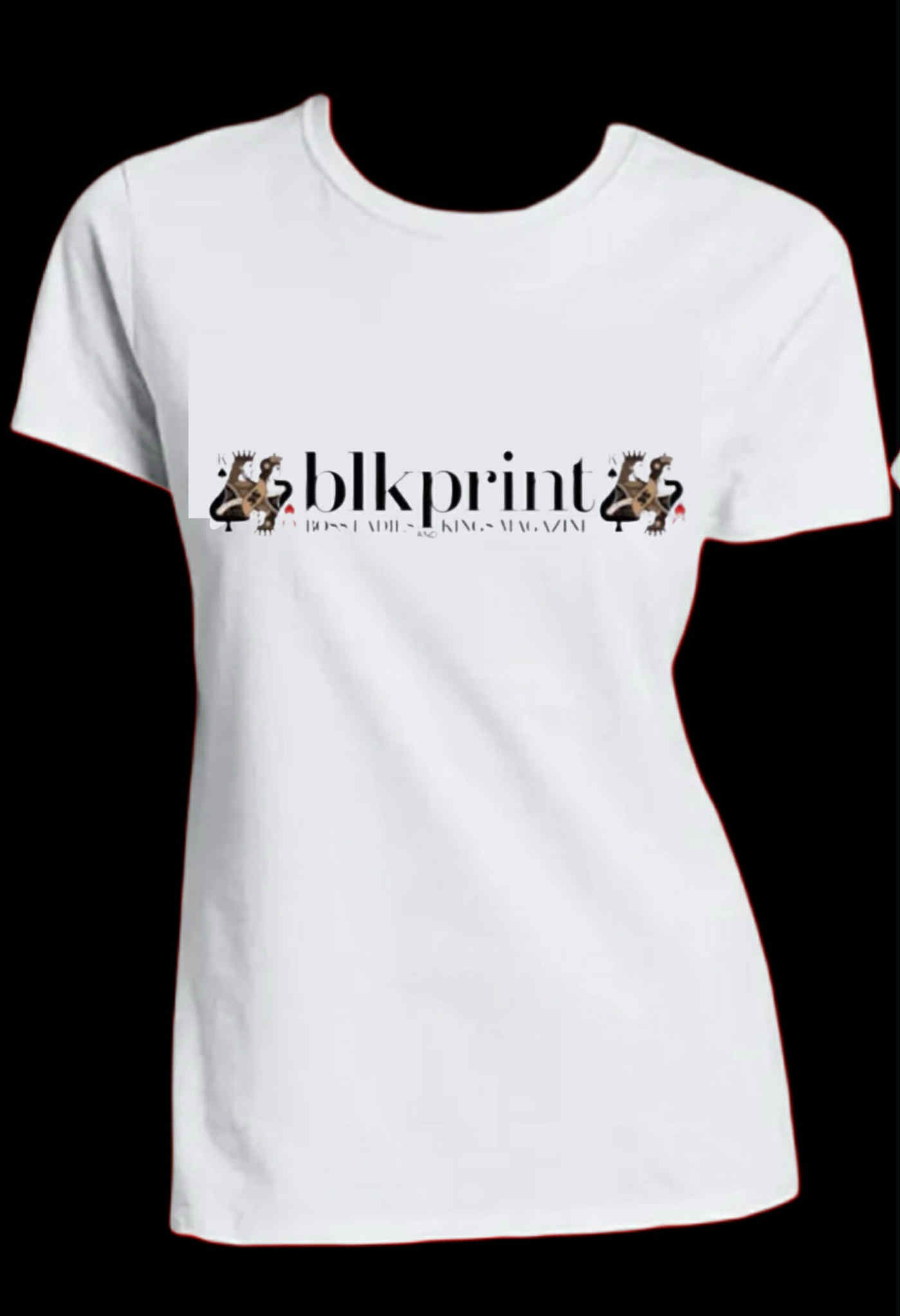BlkPrint Magazine White T-Shirt for Women